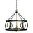 Framburg Amelia 5 Light Dining Chandelier, Black/Brass - F-5705MBLACK-SB