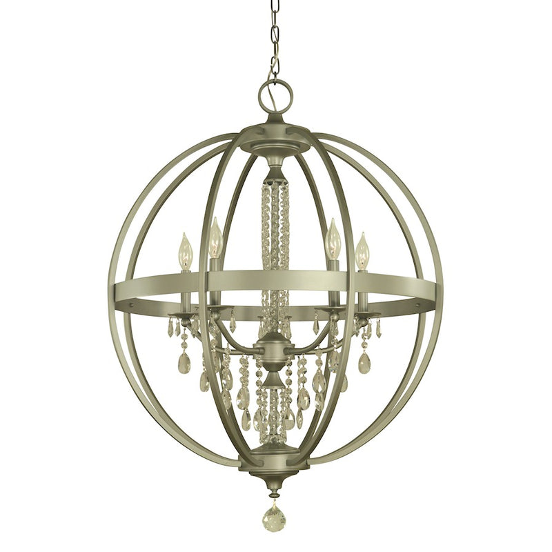 Framburg Olivia 5 Light Dining Chandelier, Pewter - F-5715SP