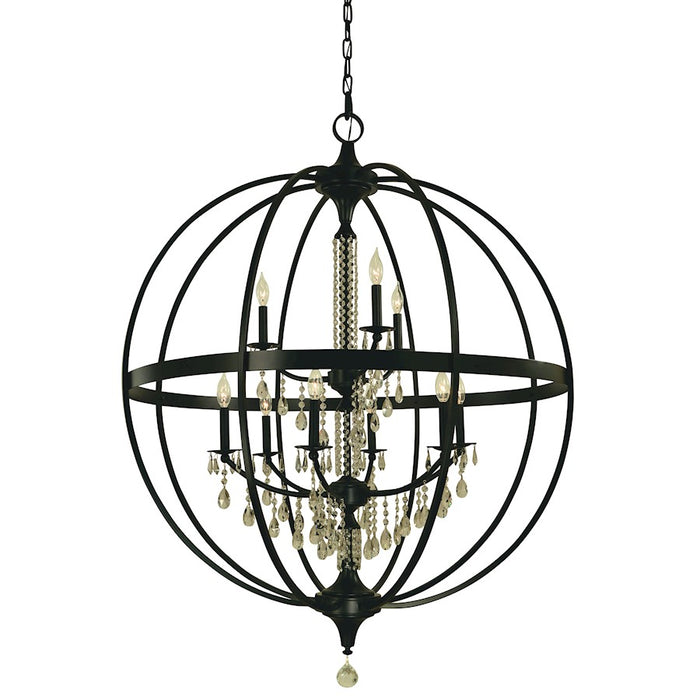 Framburg Olivia 9 Light Foyer Chandelier, Pewter - F-5719SP