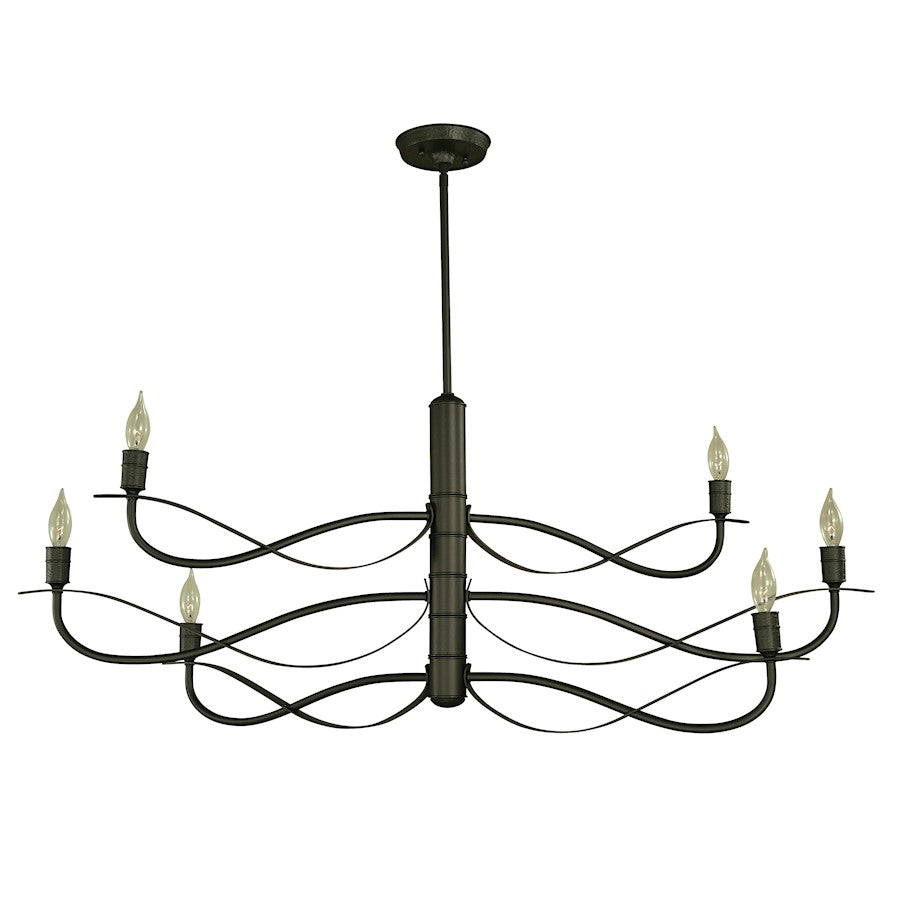 Framburg Telluride 6 Light 46" Dining Chandelier, Iron - F-5720IRON
