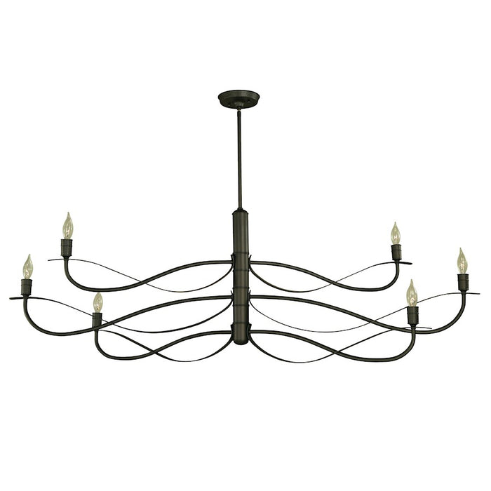 Framburg Telluride 6 Light 60" Dining Chandelier, Iron - F-5726IRON