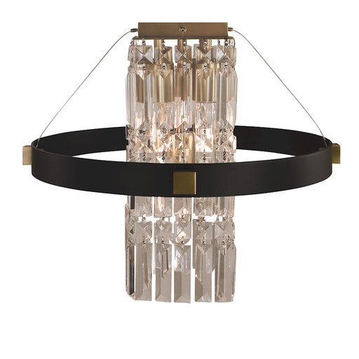 Framburg Iris 5 Light 16" Flush Mount/Semi-Flush Mount, Black - F-5732MBLACK