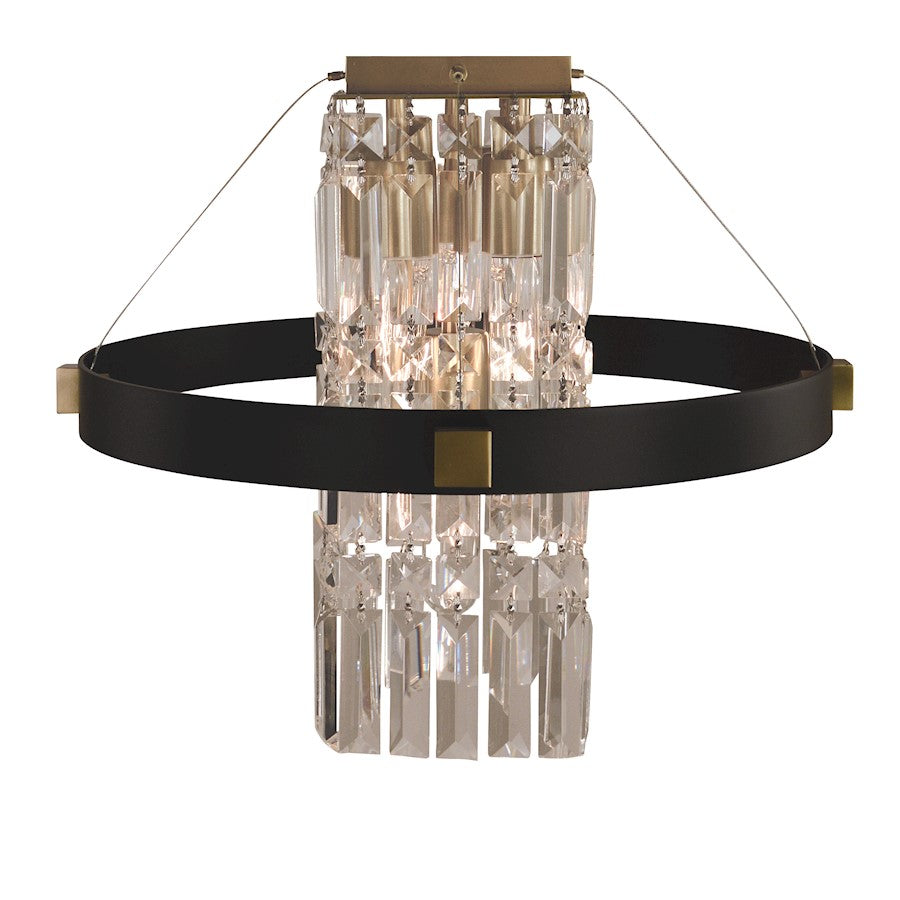 Framburg Iris 5 Light 16" Flush Mount/Semi-Flush Mount, Black - F-5732MBLACK