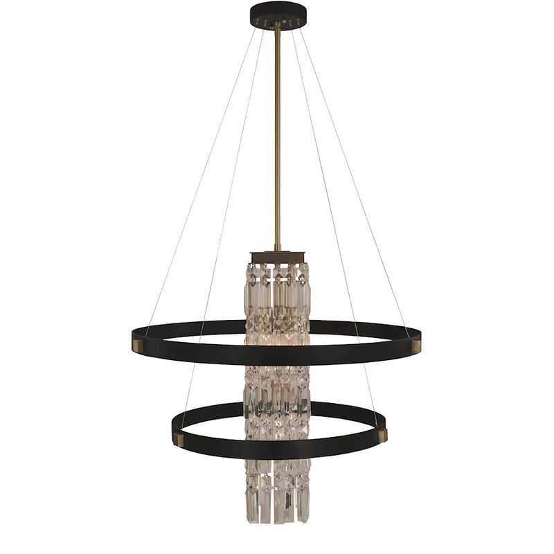 Framburg Iris 5 Light Chandelier, Black - F-5735MBLACK