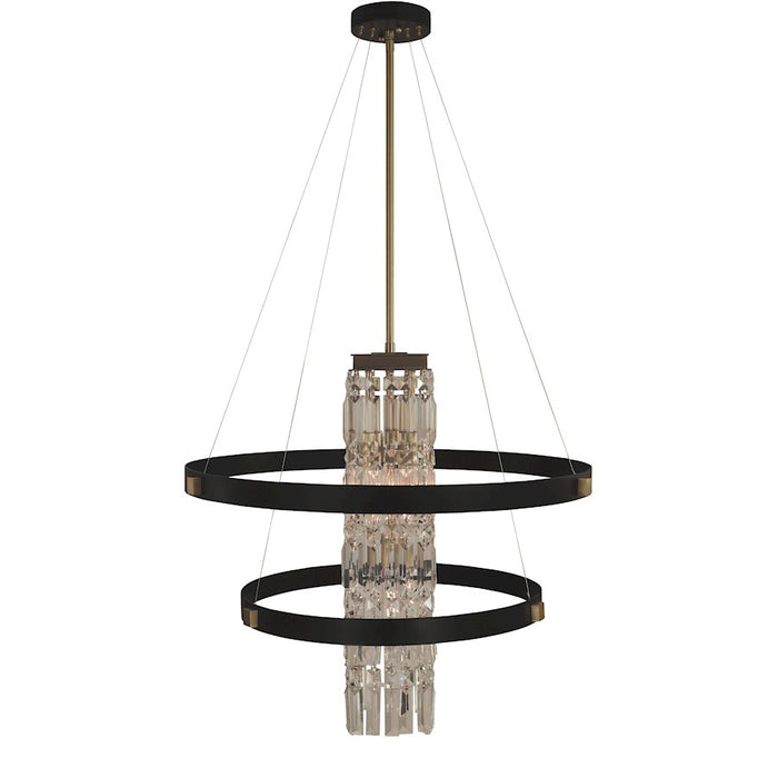 Framburg Iris 5 Light Chandelier, Black - F-5735MBLACK