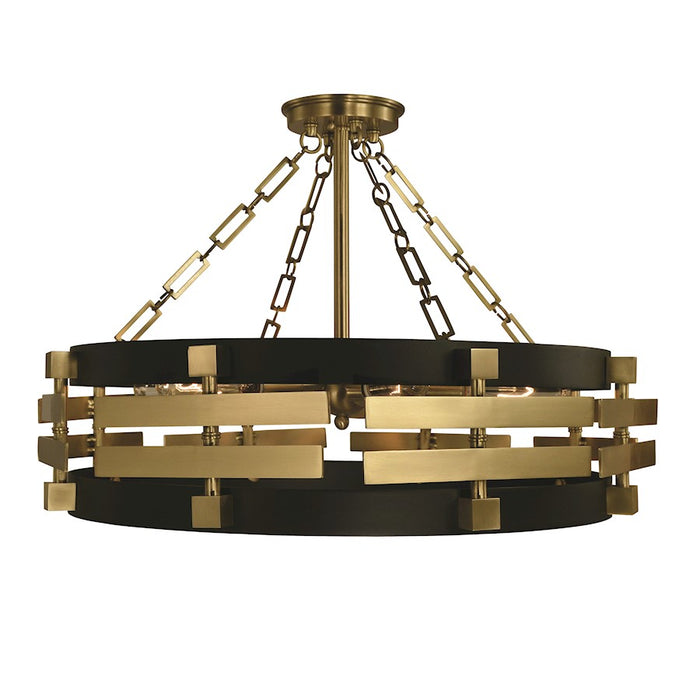 Framburg Eden 6Lt Flush Mount/Semi-Flush Mount, Brass Black - F-5742BR-MBLACK