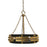 Framburg Eden 6 Light Chandelier, Brush Brass Black - F-5746BR-MBLACK