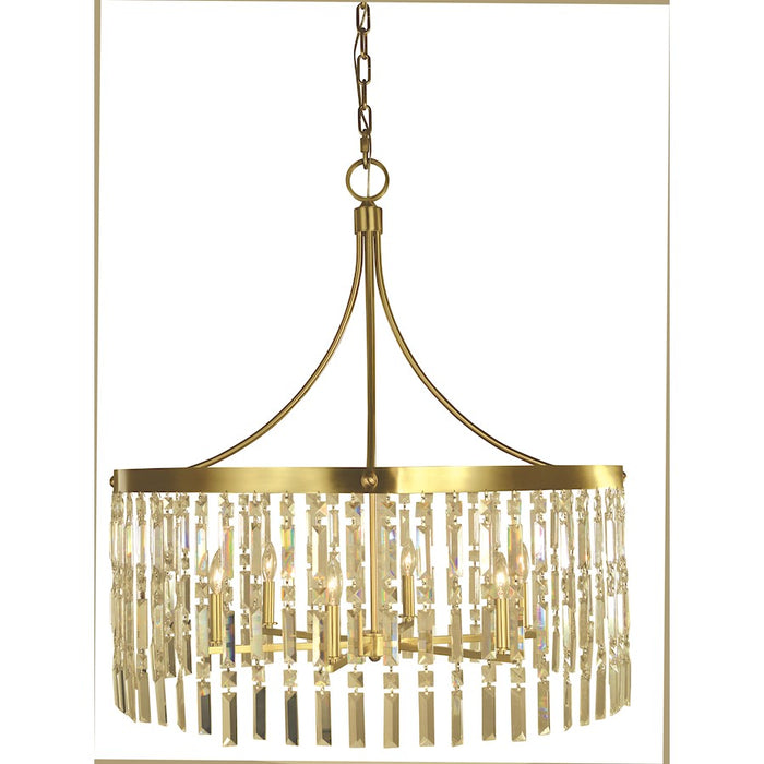 Framburg Holly 6 Light 36" Dining Chandelier, Brass - F-5756BR