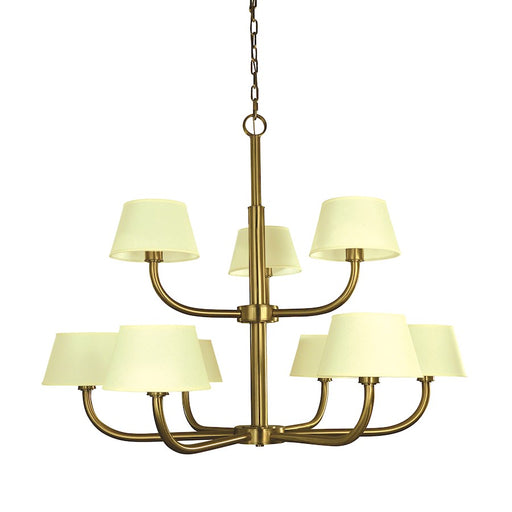 Framburg Emma 9 Light Foyer Chandelier, Brass - F-5759BR