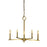 Framburg Evelyn 5 Light Dining Chandelier, Brass - F-5765BR