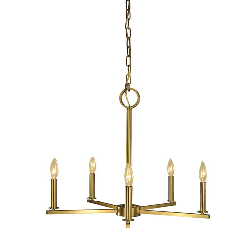 Framburg Evelyn 5 Light Dining Chandelier, Brass - F-5765BR