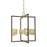 Framburg Avery 6 Light Dining Chandelier, Brass/Black - F-5774BR-MBLACK