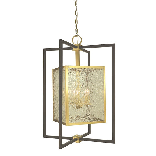 Framburg Avery 5 Light Dining Chandelier, Brass/Black - F-5775BR-MBLACK