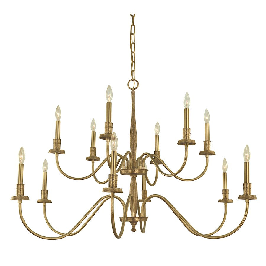 Framburg Matera 12 Light Dining Chandelier, Brass - F-5780BR