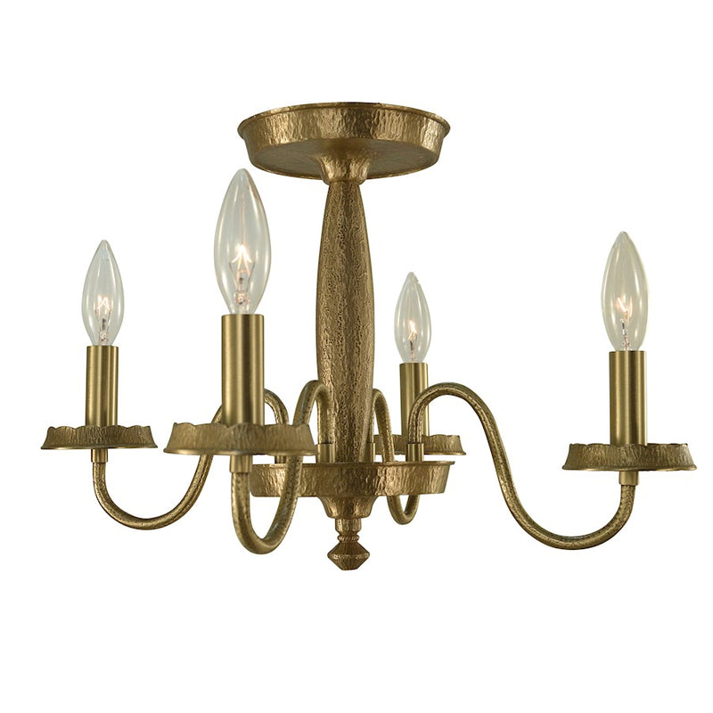 Framburg Matera 4 Light Flush Mount/Semi Flush Mount, Brass - F-5782BR