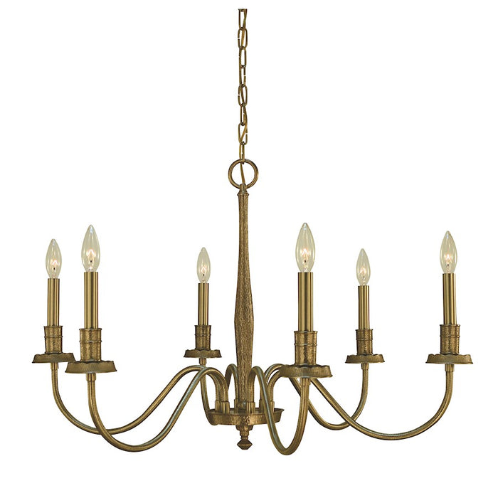 Framburg Matera 6 Light Dining Chandelier, Brass - F-5786BR