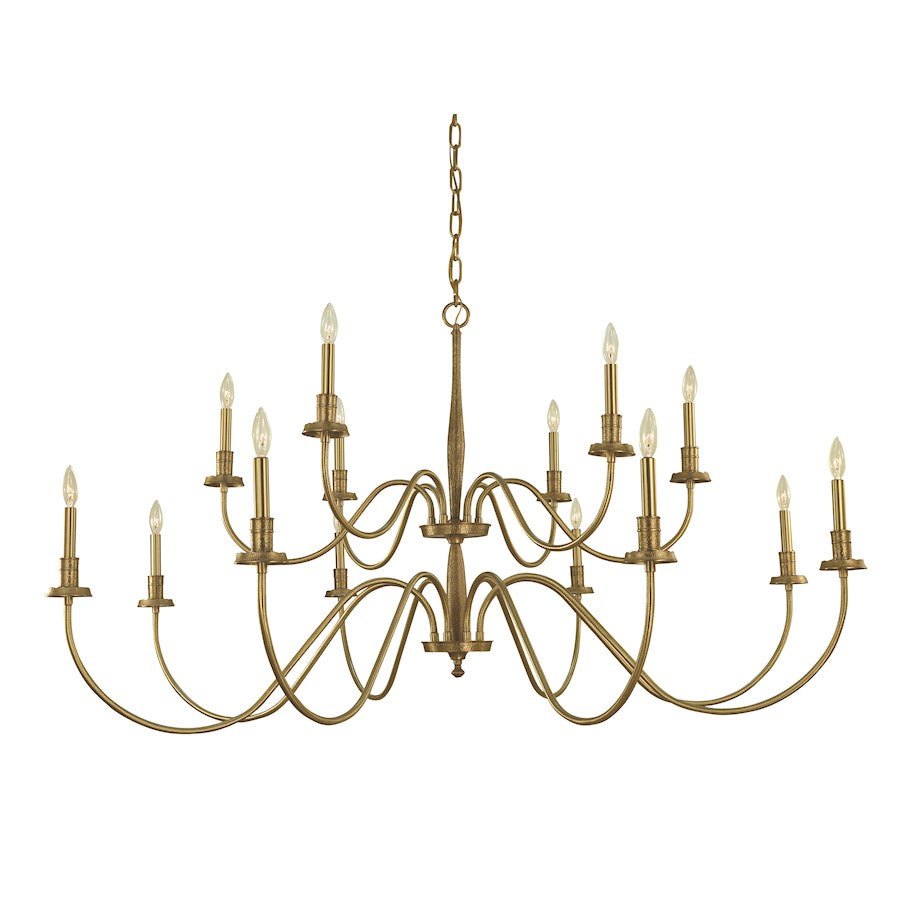 Framburg Matera 14 Light Foyer Chandelier, Brass - F-5788BR