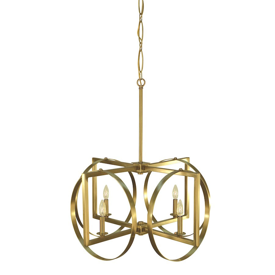 Framburg Olivia 4 Light Dining Chandelier, Brass - F-5862BR