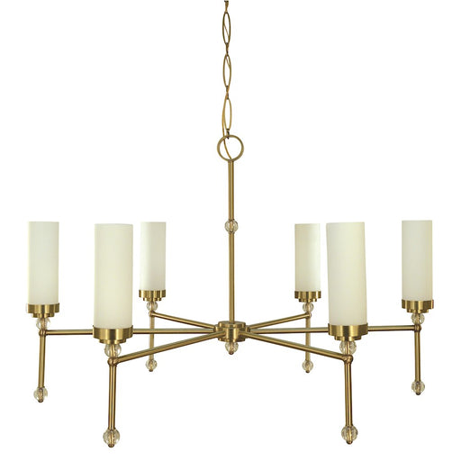 Framburg Emily 6 Light Dining Chandelier, Brass - F-5880BR