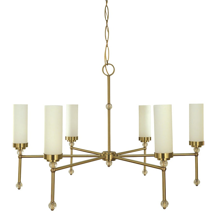 Framburg Emily 6 Light Dining Chandelier, Brass - F-5880BR