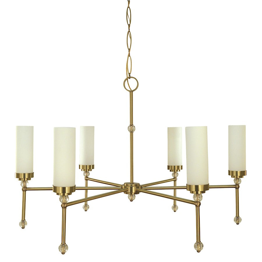 Framburg Emily 6 Light Dining Chandelier, Brass - F-5880BR