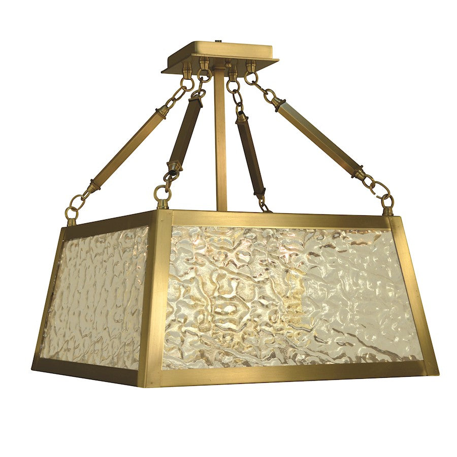 Framburg Avery 4 Light Flush Mount/Semi Flush Mount, Brass - F-5897BR