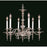 Framburg Kensington 6 Light Dining Chandelier, Brass - F-7446BR
