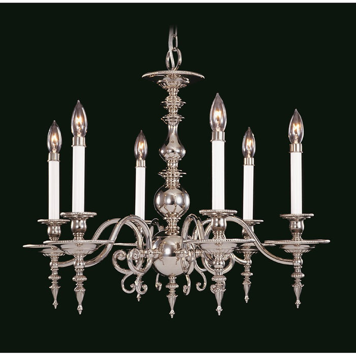Framburg Kensington 6 Light Dining Chandelier, Brass - F-7446BR