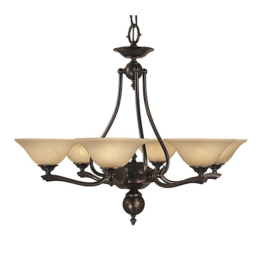 Framburg Fin De Siecle 6 Light Dining Chandelier, Brass - F-7996BR