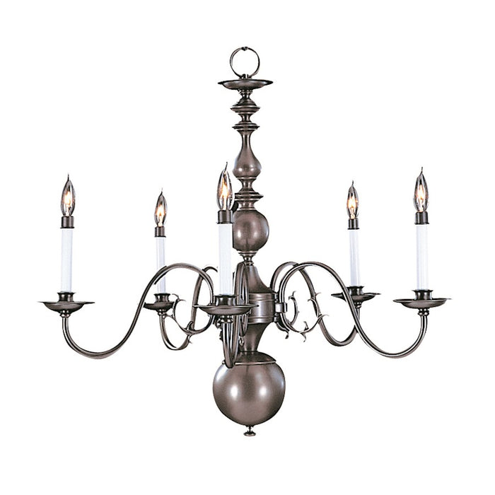Framburg Jamestown 5 Light Dining Chandelier, Brass - F-9125BR