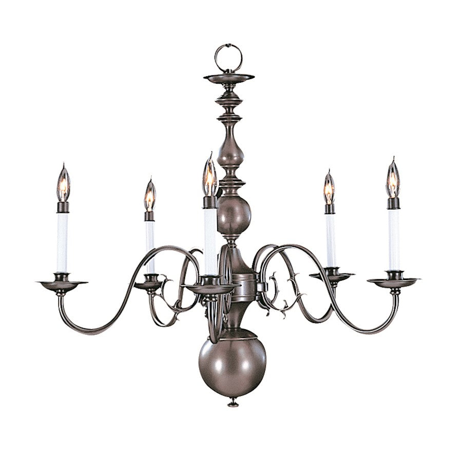 Framburg Jamestown 5 Light Dining Chandelier, Brass - F-9125BR