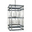 Framburg Montreaux 12 Light Foyer Chandelier, Nickel/Black - F-L1032BN-MBLACK