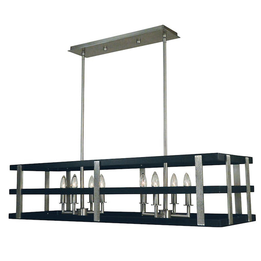 Framburg Montreaux 8 Light Island, Nickel/Black Accents - F-L1038BN-MBLACK