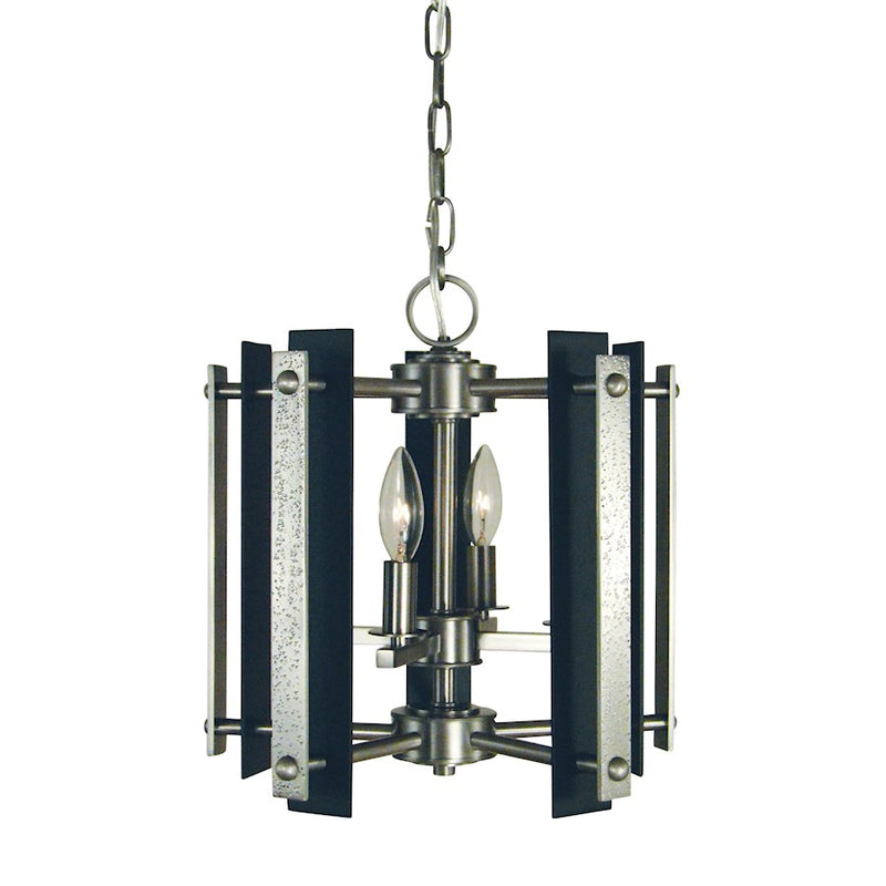 Framburg Bucolic 4 Light Dual Mount, Nickel/Black Accents - F-L1061BN-MBLACK