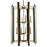 Framburg Bucolic 12Lt Foyer Chandelier, Brass/Matte Black - F-L1062BR-MBLACK