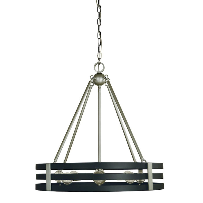 Framburg Luxe 8 Light Chandelier, Pewter/Black - F-L1123SP-MBLACK
