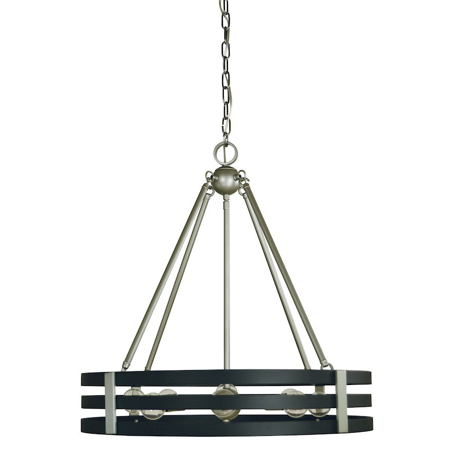 Framburg Luxe 8 Light Chandelier, Pewter/Black - F-L1123SP-MBLACK