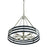 Framburg Luxe 8 Light Chandelier, Pewter/Black