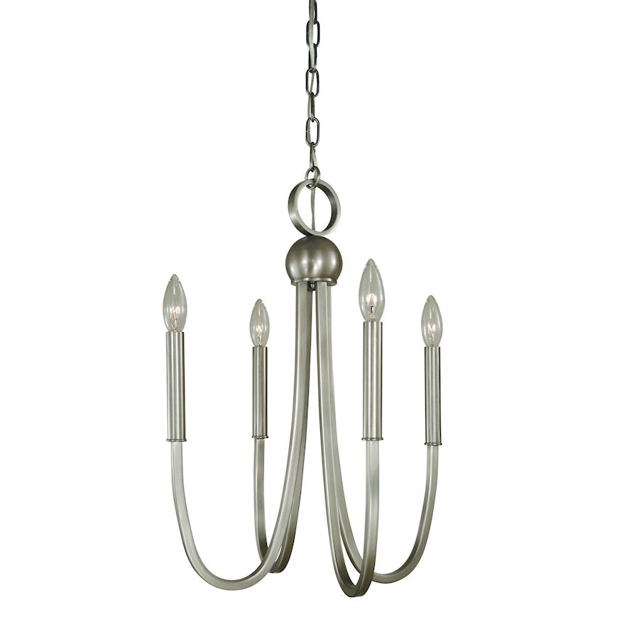Framburg Alexandria 4 Light Chandelier, Nickel - F-L1127BN