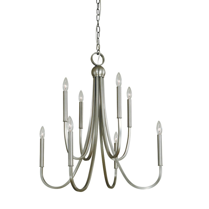 Framburg Alexandria 8 Light Chandelier, Nickel - F-L1129BN