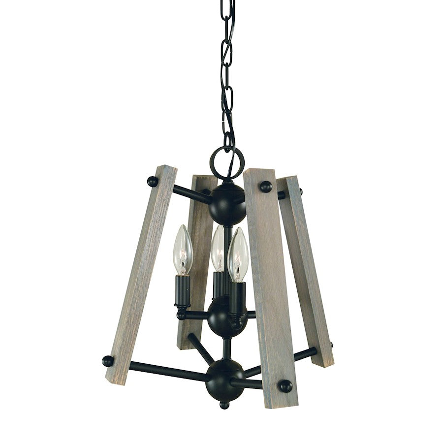 Framburg Meredith 4 Light Dual Mount, Black - F-L1136MBLACK