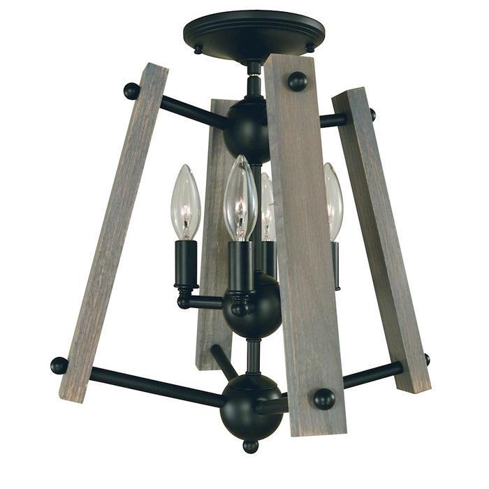 Framburg Meredith 4 Light Dual Mount, Black