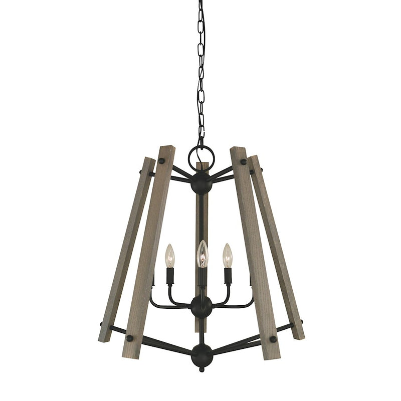 Framburg Meredith 5 Light Chandelier, Black - F-L1137MBLACK