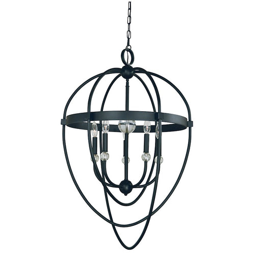 Framburg Elizabeth 5 Light 36" Chandelier, Black - F-L1152MBLACK