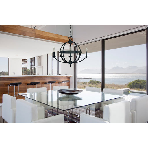 Framburg Aurora 5 Light Chandelier, Black