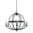 Framburg Aurora 6 Light Chandelier, Black - F-L1156MBLACK