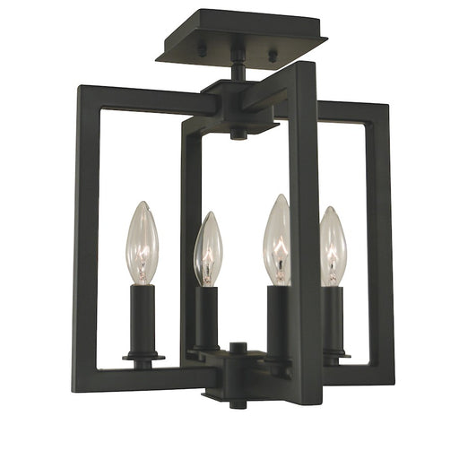 Framburg Andrew 4 Light Mini Chandelier, Black