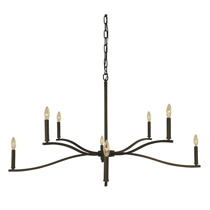 Framburg Bridgeport 8 Light 46" Chandelier, Iron - F-L1192IRON