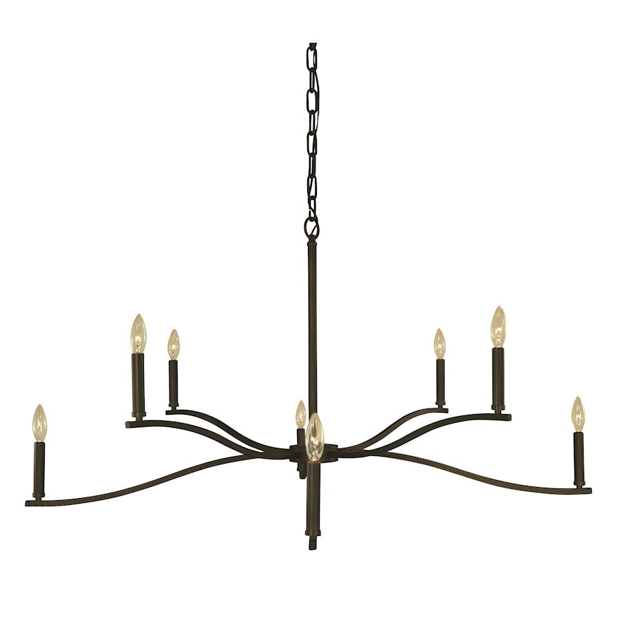 Framburg Bridgeport 8 Light 46" Chandelier, Iron - F-L1192IRON