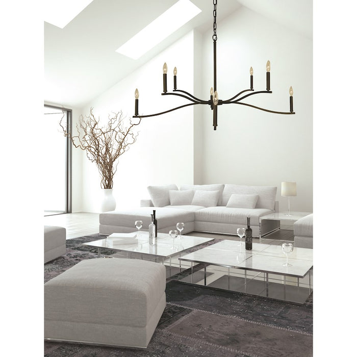 Framburg Bridgeport 8 Light 46" Chandelier, Iron